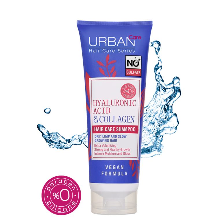 URBAN CARE Hyaluronic Acid & Collagen Shampooing 250ml Shampoing Acide Hyaluronique Collagène Anti-Âge Hydratation Brillance