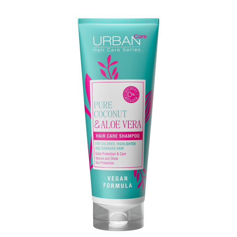 URBAN CARE Pure Coconut & Aloe Vera Shampoo 250ml Shampoing Cheveux Coco Aloe Vera Hydratation Nutrition Brillance