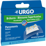 Urgo  brûlures et blessures superficielles  waterproof 6 pts