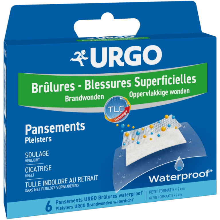 Urgo  brûlures et blessures superficielles  waterproof 6 pts
