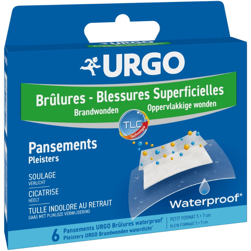 Urgo brûlures et blessures superficielles waterproof 6 pts Urgo brûlures et blessures superficielles waterproof 6 pts