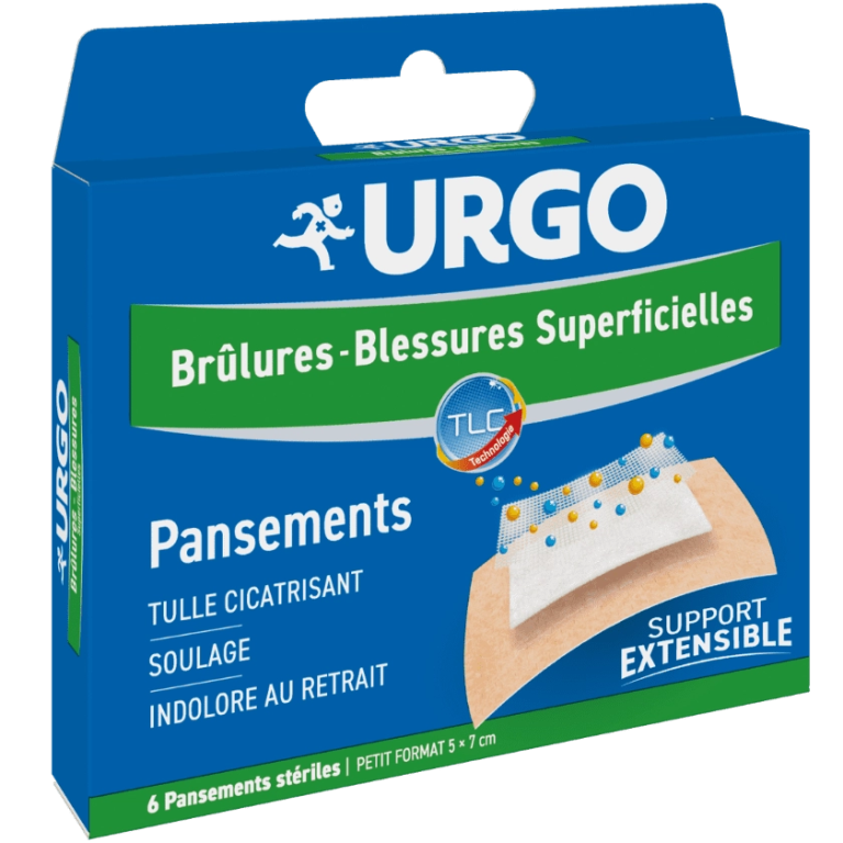 Urgo brûlures et blessures superficielles  6 pts