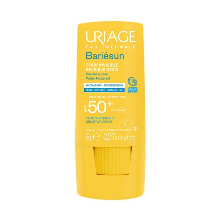 URIAGE Bariésun Stick Invisible SPF50+ 8g - Protection Solaire Zones Sensibles Très Haute Protection