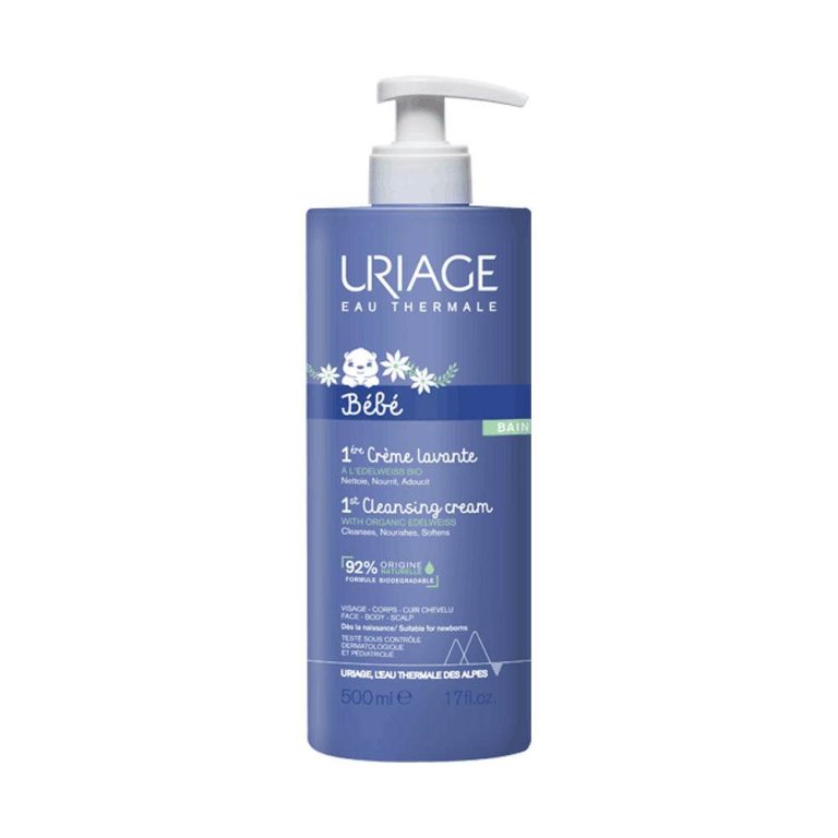 URIAGE Bébé 1ère Crème Lavante 500ml - Soin Nettoyant Végane Texture Onctueuse Haute Tolérance