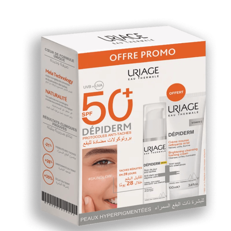 URIAGE Coffret Dépiderm Soin 100ml + Crème Mousse - Soin Expert Anti-Taches & Éclat