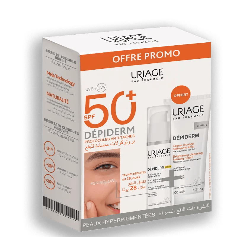 URIAGE Coffret Dépiderm Soin 100ml + Crème Mousse - Soin Expert Anti-Taches & Éclat URIAGE Coffret Dépiderm Soin 100ml + Crème Mousse - Soin Expert Anti-Taches & Éclat