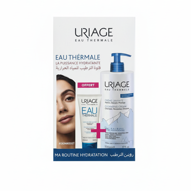 URIAGE Coffret Crème Lavante 500ml + Lait Velouté Corps 200ml Offert Coffret Soin Corps Hydratation Douceur