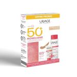 URIAGE Coffret Roseliane CC Crème SPF 50+ + Dermo Nettoyant 250ml - Coffret Anti-Rougeurs Protection Solaire