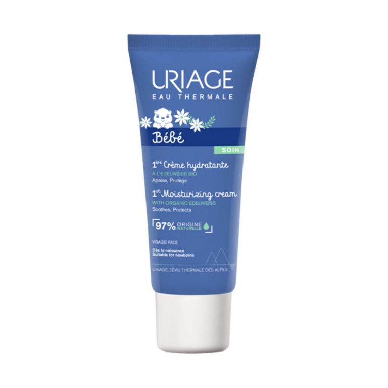 URIAGE Bébé 1ère Crème Hydratante 40ml - Soin Hydratant Végane Haute Tolérance Peaux Délicates