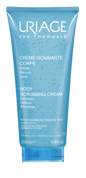 URIAGE Eau Thermale Crème Gommante Corps 200ml - Exfoliation Double Action Haute Tolérance