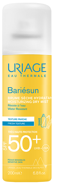 URIAGE Bariésun Brume Sèche SPF50+ 200ml Protection Solaire Très Haute Spray Invisible Résistant Eau