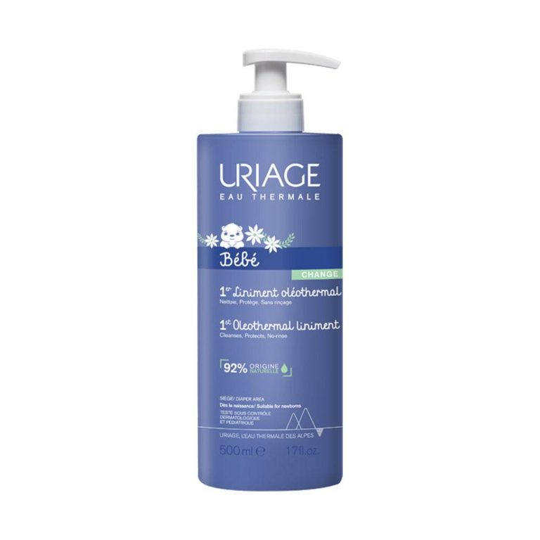URIAGE Bébé 1er Liniment Oléothermal 500ml - Soin Nettoyant Protecteur Haute Tolérance