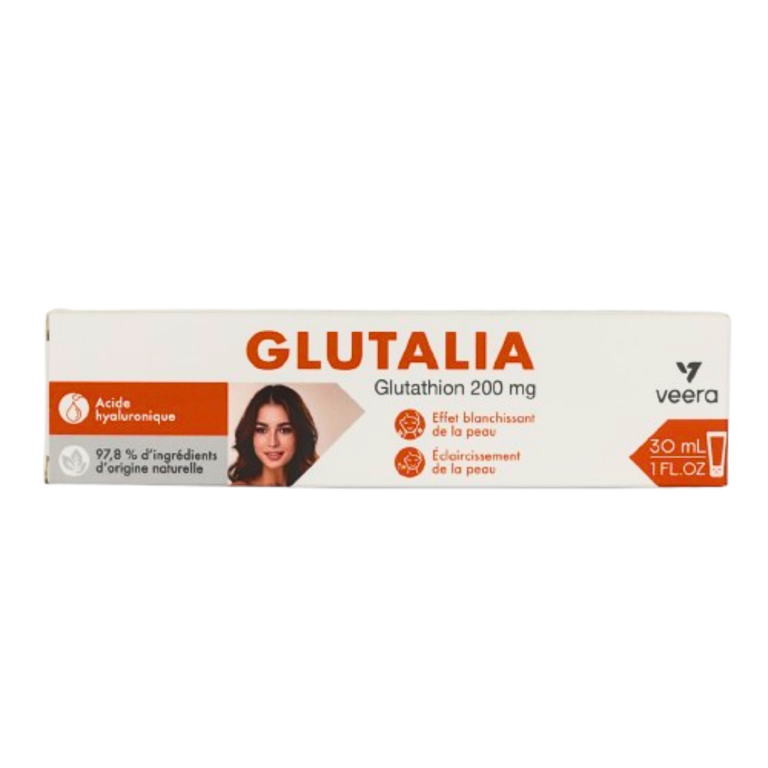 VEERA GLUTALIA Crème Glutathion 200mg 30ml Éclaircissante Anti-Taches Teint Uniforme