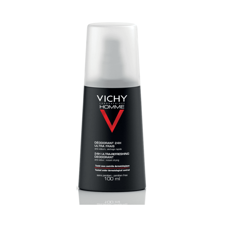 VICHY Homme Déodorant 24H Vaporisateur Ultra-Frais Rafraîchissant 100ml