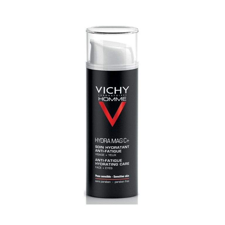 Vichy Homme Hydra Mag C+ Soin Hydratant anti-Fatigue Visage et Yeux