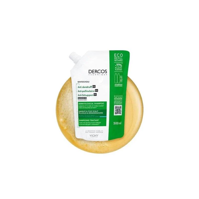 Vichy Dercos Eco-Recharge Shampoing Traitant Anti-Pelliculaire Cheveux Gras | 500 Ml Vichy Dercos Eco-Recharge Shampoing Traitant Anti-Pelliculaire Cheveux Gras | 500 Ml