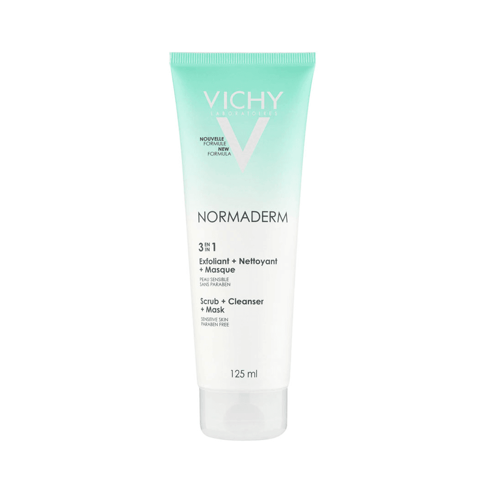 VICHY Normaderm 3 en 1 Exfoliant Nettoyant Masque Peaux à Imperfections 125ml VICHY Normaderm 3 en 1 Exfoliant Nettoyant Masque Peaux à Imperfections 125ml