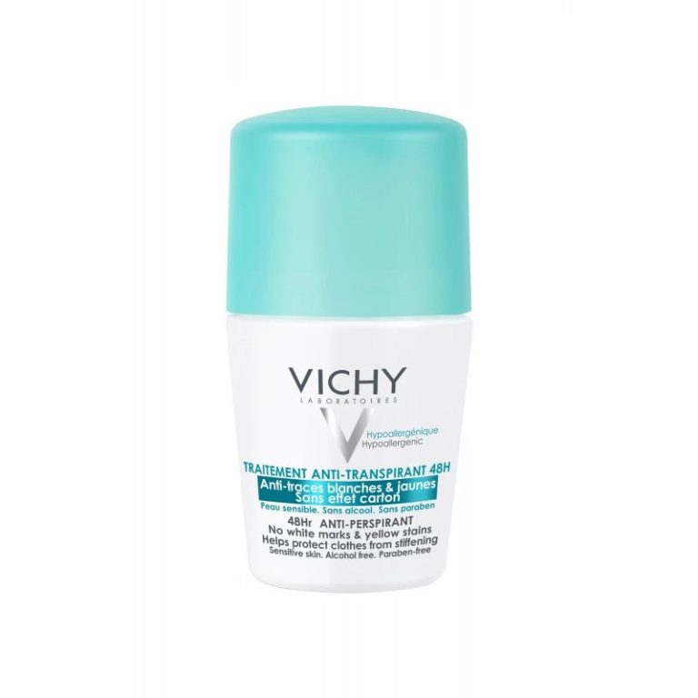 Vichy Dermo-Tolérance Déodorant 48H anti-Traces Jaunes et Blanches