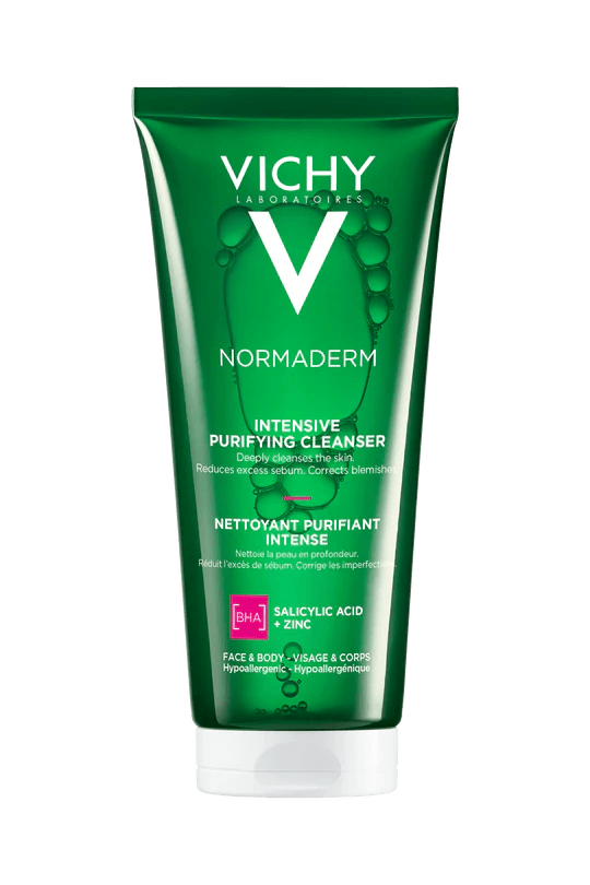 VICHY Normaderm Phytosolution Gel Purifiant Détox Végétale 5 Plantes Peaux Grasses Acnéiques Eau Thermale