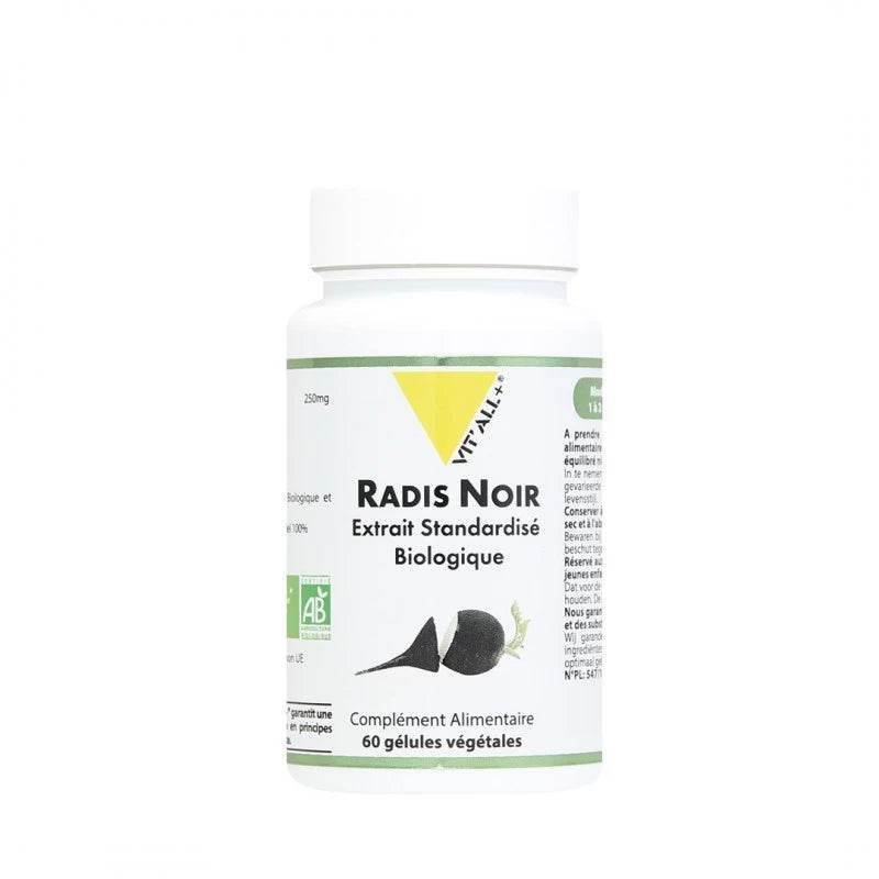 VITALL+ Radis Noir 250 Mg Bio Boite 60 Gélules Végétales VITALL+ Radis Noir 250 Mg Bio Boite 60 Gélules Végétales