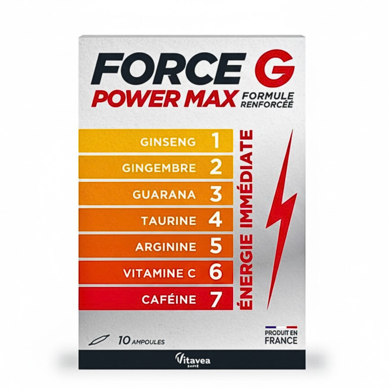 VITAVEA Force G Power Max Ampoules 10x10ml Complément Alimentaire Énergie Vitalité Anti-Fatigue