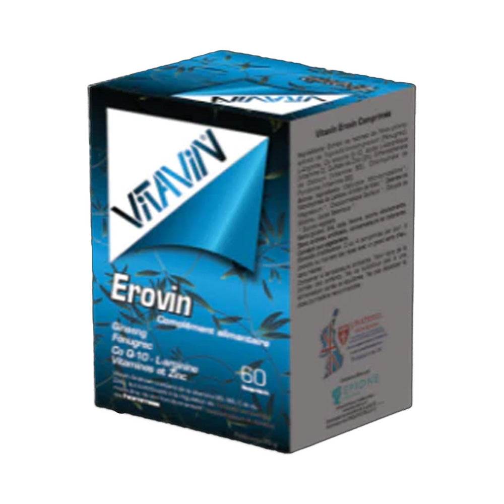 VITAVIN Erovin Ginseng 60 Comprimés Vitalité Énergie Masculine Endurance Performance Cure 2 Mois VITAVIN Erovin Ginseng 60 Comprimés Vitalité Énergie Masculine Endurance Performance Cure 2 Mois