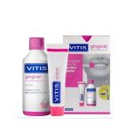 VITIS Pack Gingival Soin Gencives Sensibles Dentifrice Bain Bouche Brosse Dents Protection Complète
