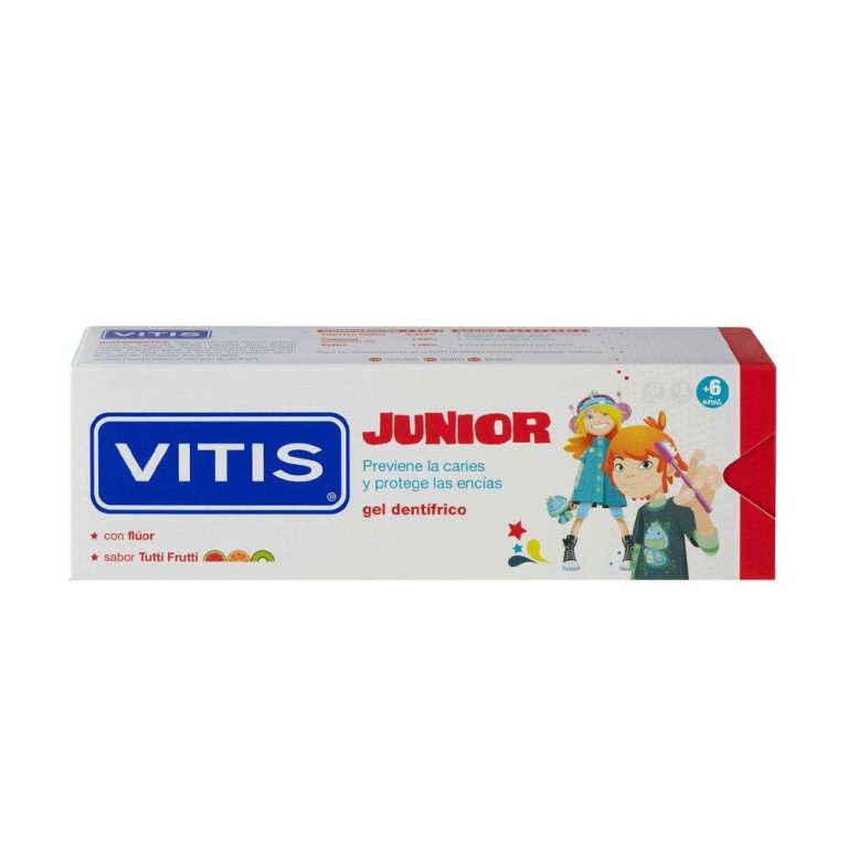 VITIS Dentifrice Gel Junior +6ans 75ml Protection Anti-Caries Dents Définitives Fluor Renforcé