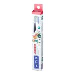 VITIS Brosse À Dent Junior +6ans Enfants Brins Souples Tête Petite Manche Ergonomique Hygiène Quotidienne