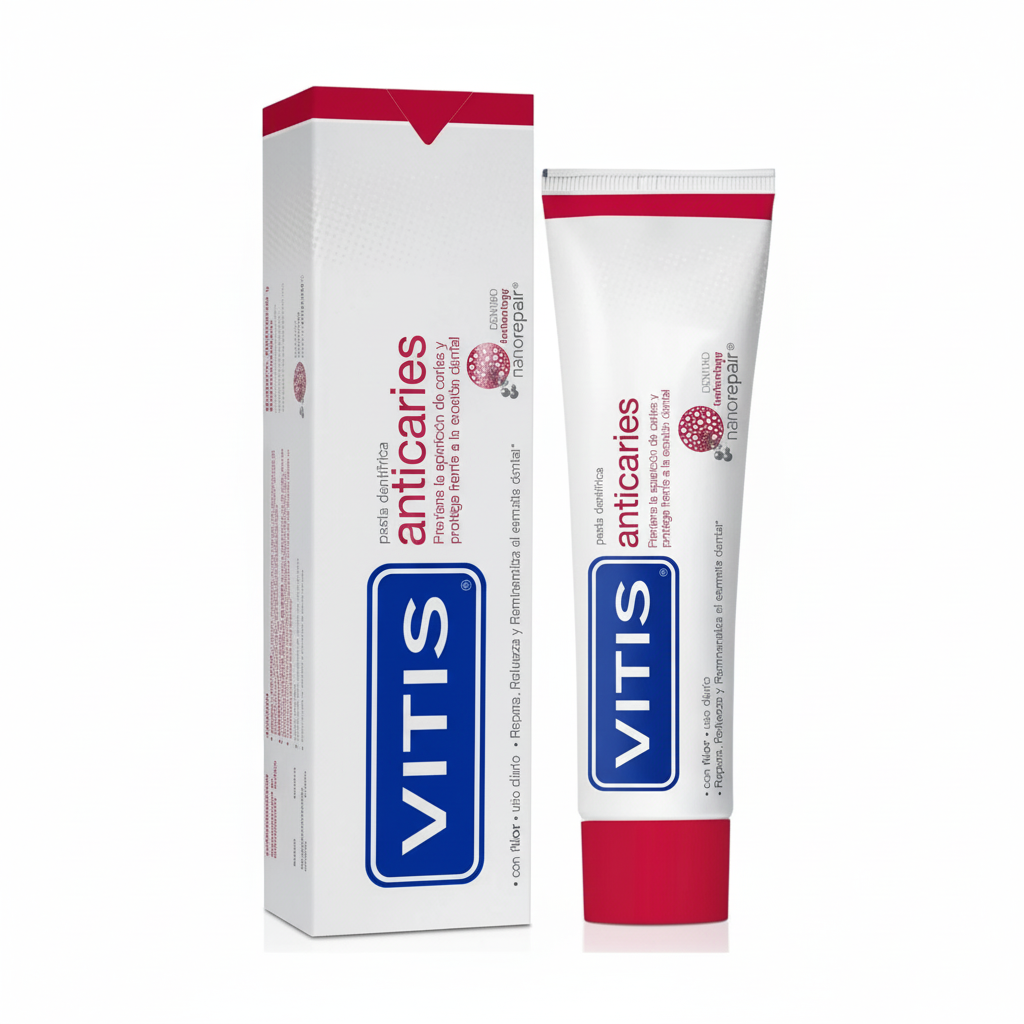 VITIS Dentifrice Anticaries 100ml Triple Action Prévention Caries Reminéralisant Renforce Émail Fluor VITIS Dentifrice Anticaries 100ml Triple Action Prévention Caries Reminéralisant Renforce Émail Fluor