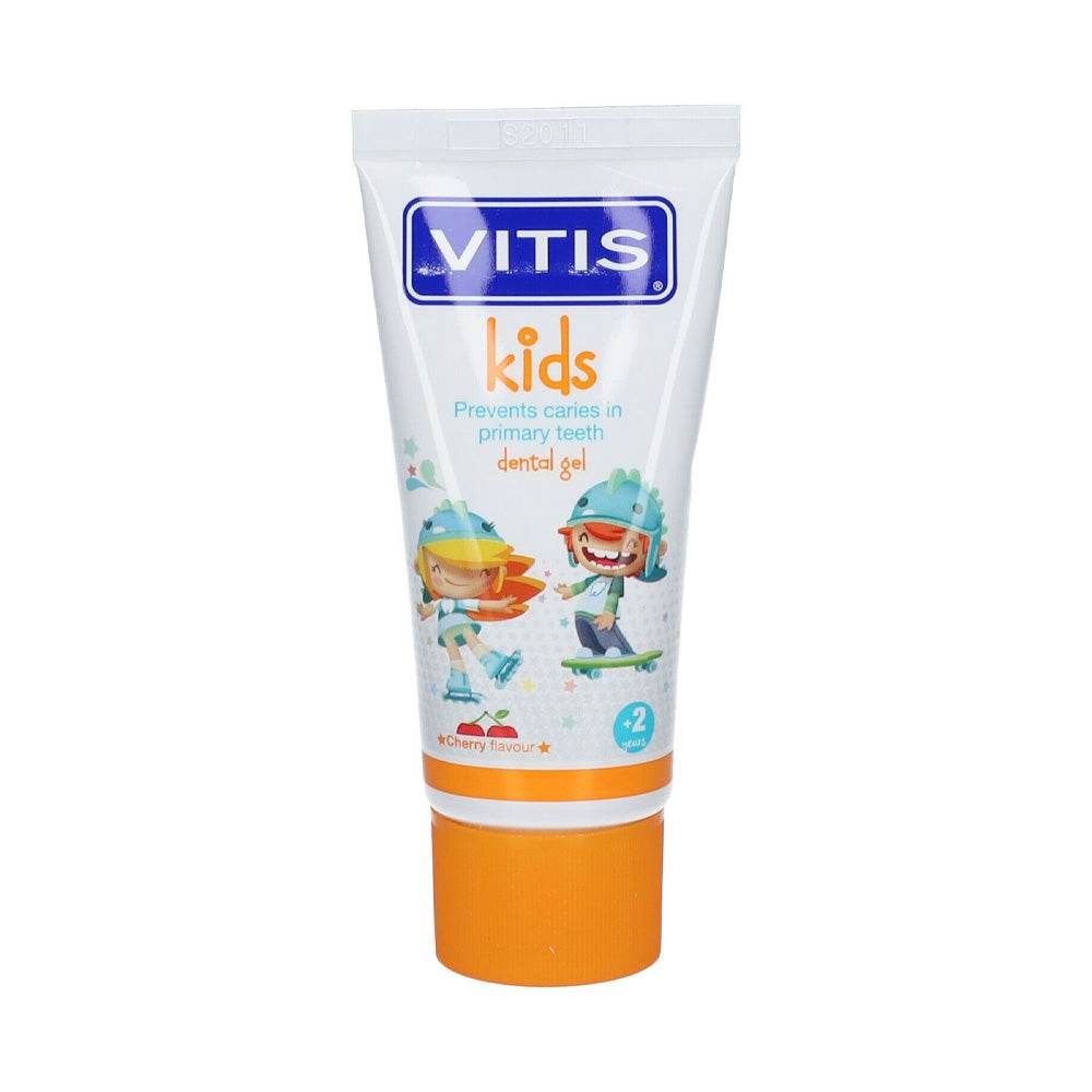 VITIS Gel Dentifrice Kids +2ans Cerise 50ml Protection Anti-Caries Dents de Lait Fluor Adapté VITIS Gel Dentifrice Kids +2ans Cerise 50ml Protection Anti-Caries Dents de Lait Fluor Adapté