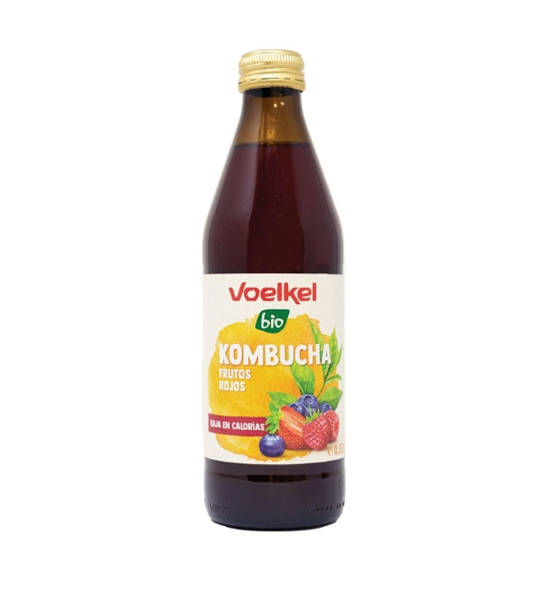 VOELKEL Kombucha Fruits Rouges Bio 330ml Boisson Fermentée Probiotiques Antioxydants Digestion