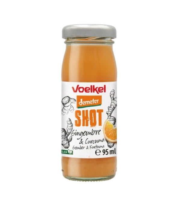 VOELKEL Shot Curcuma Gingembre Bio 95ml Shot Anti-Inflammatoire Immunité Articulations