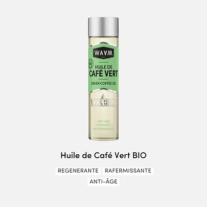 WAAM Huile de Café Vert Certifiée BIO 75ml Huile Végétale Pure Anti-Cellulite Raffermissante Minceur Drainage WAAM Huile de Café Vert Certifiée BIO 75ml Huile Végétale Pure Anti-Cellulite Raffermissante Minceur Drainage