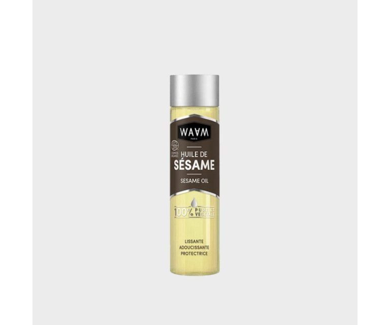 WAAM Huile de Sésame Certifiée BIO 100ml Huile Végétale Pure Soin Visage Corps Massage Anti-Âge Régénérante Naturelle