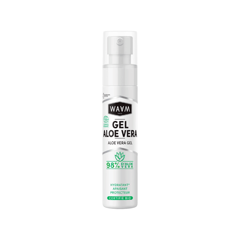 WAAM Gel d&rsquo;Aloe Vera Certifiée BIO 200ml Soin Visage Corps Hydratant Apaisant Naturel Pur Régénérant Multi-Usage
