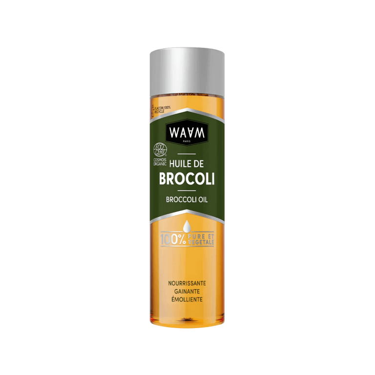 WAAM Huile de Brocoli Certifiée BIO 75ml Huile Végétale Pure Brillance Cheveux Soyeux Protection Naturelle Lissage