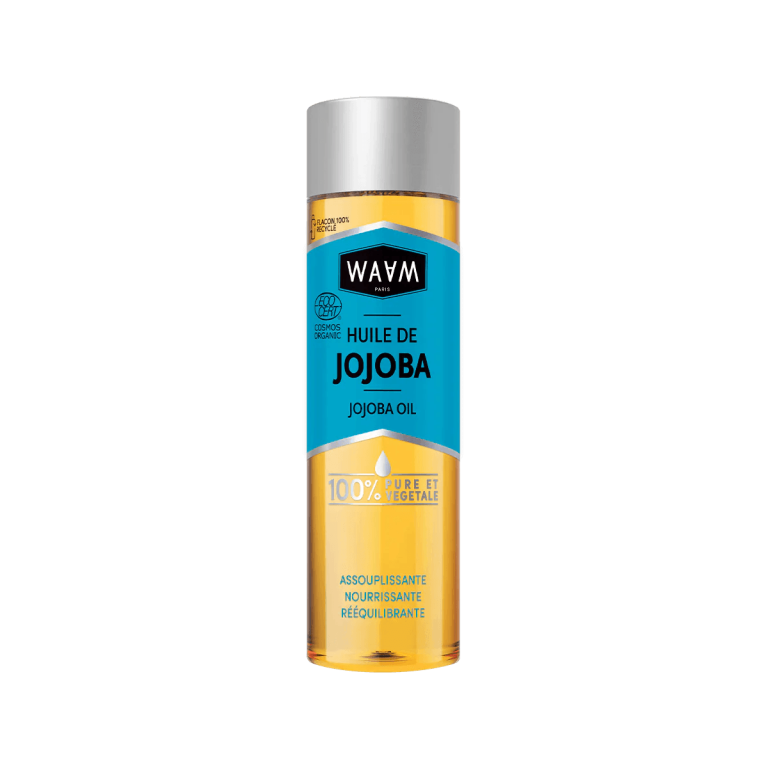 WAAM Huile de Jojoba 75 ml Huile Végétale Pure Soin Visage Corps Cheveux Équilibrante Régulatrice Naturelle