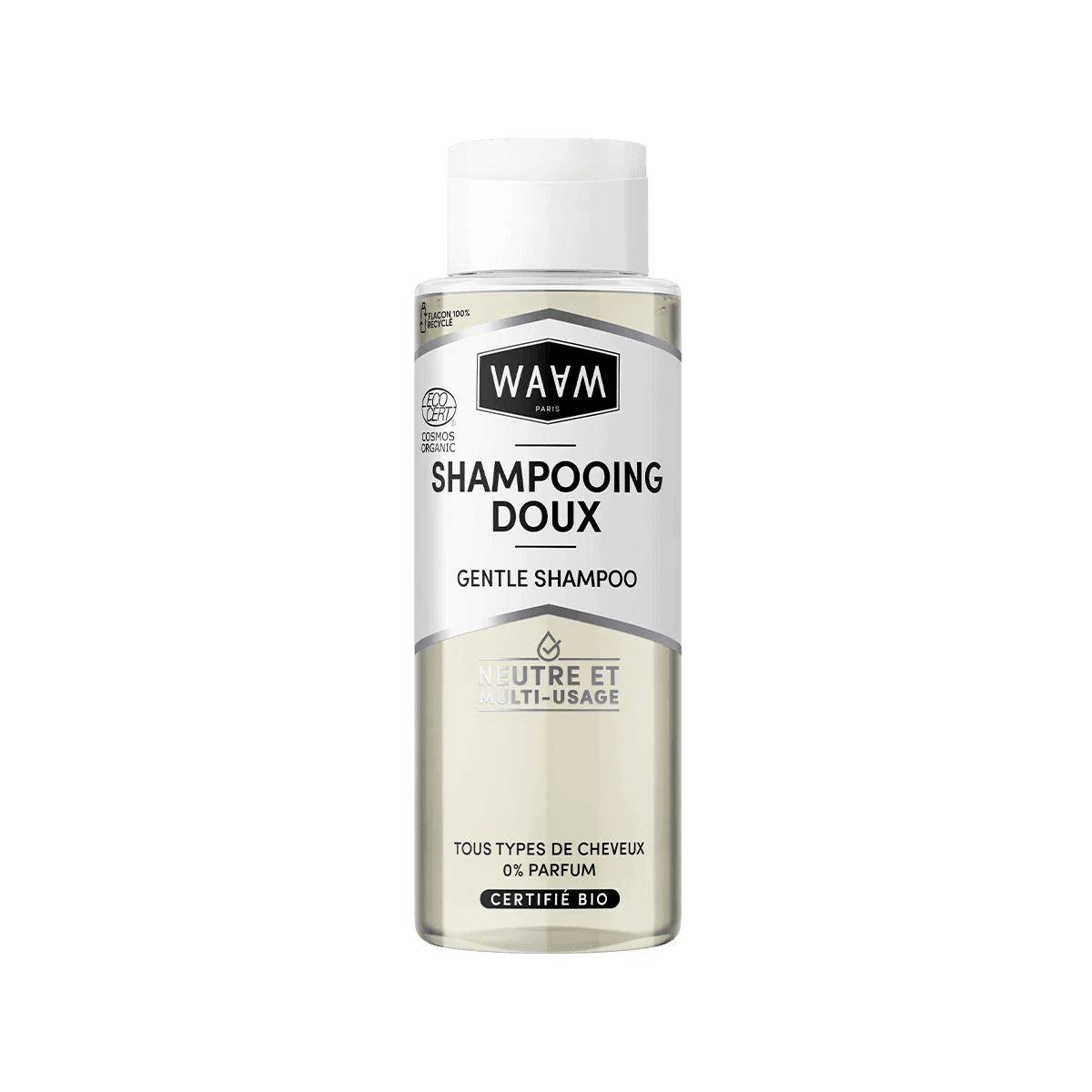 WAAM Shampooing Doux Certifiée BIO 400ml Soin Capillaire Naturel Cheveux Délicats Hypoallergénique Formule Douce Sans Sulfate WAAM Shampooing Doux Certifiée BIO 400ml Soin Capillaire Naturel Cheveux Délicats Hypoallergénique Formule Douce Sans Sulfate