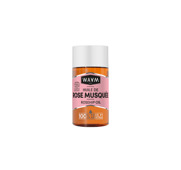 WAAM Huile de Rose de Musquée Certifiée BIO 50ml Huile Végétale Pure Anti-Âge Cicatrisante Régénérante Visage Corps
