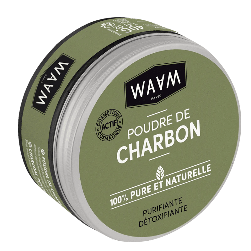 WAAM Poudre de Charbon Végétal 40gr Soin Visage Naturel Détox Purifiant Masque Gommage Peau Grasse Imperfections Bio WAAM Poudre de Charbon Végétal 40gr Soin Visage Naturel Détox Purifiant Masque Gommage Peau Grasse Imperfections Bio