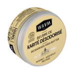 WAAM Beurre de Karité Désodorisé Certifié BIO 100ml Beurre Végétal Pur Hydratant Visage Corps Cheveux Réparation