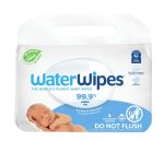WaterWipes Pack Lingettes Bébé 4×60 Lingettes 99,9% Eau Pure Peau Sensible Nouveau-Né Douceur Maximale