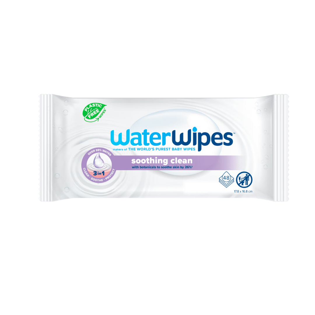 WATERWIPES Lingettes Soothing Clean with Botanicals 48 Pièces Peaux Sensibles Bébé Extraits Végétaux WATERWIPES Lingettes Soothing Clean with Botanicals 48 Pièces Peaux Sensibles Bébé Extraits Végétaux