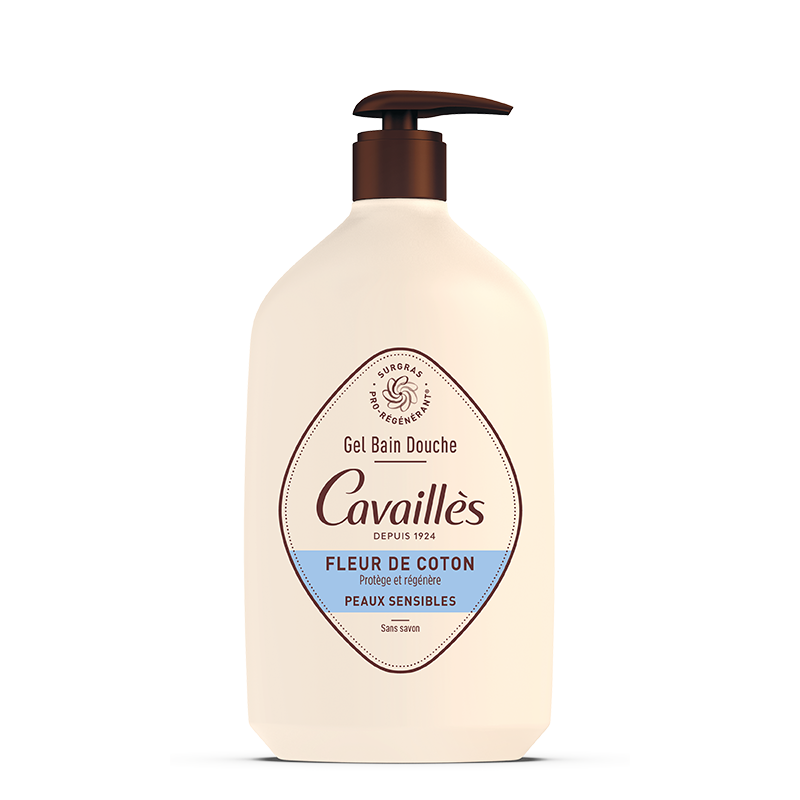 CAVAILLES-GBD-fleurdecoton Rogé Cavaillès Gel Bain Douche Fleur de Coton 1 L – Image 1