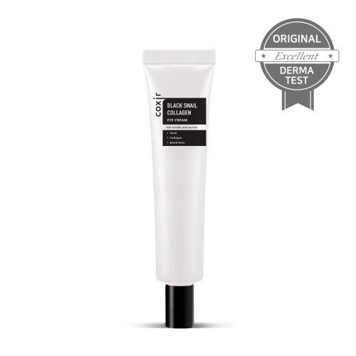 COXIR_Black_Snail_Collagen_Eye_Cream_30ml_-nova-para-pharmacie-maroc-prix-livraison COXIR Black Snail Collagen Eye Cream 30ml Crème Contour Yeux Anti-Âge Bave Escargot Collagène Rides Cernes Poches – Image 1