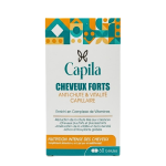 Capila Cheveux Forts Anti-Chute 60 Gélules Complément Alimentaire Chute Cheveux Keratine Biotine Croissance Fortifiant