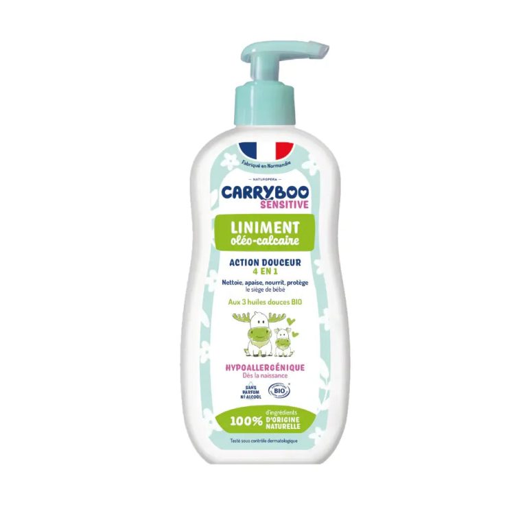 CARRYBOO Liniment Oléo-Calcaire 450ml Soin Change Bébé Naturel Nettoie Protège Siège