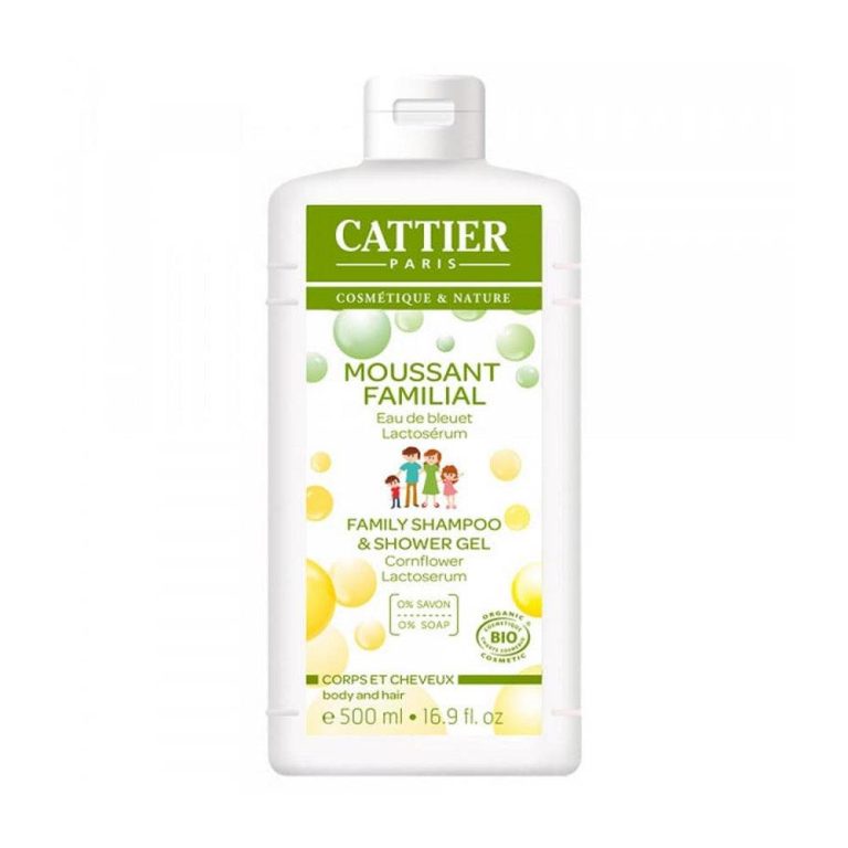 Cattier Moussant Familial Eau De Bleuet Lactosérum Sans Savon 500ml