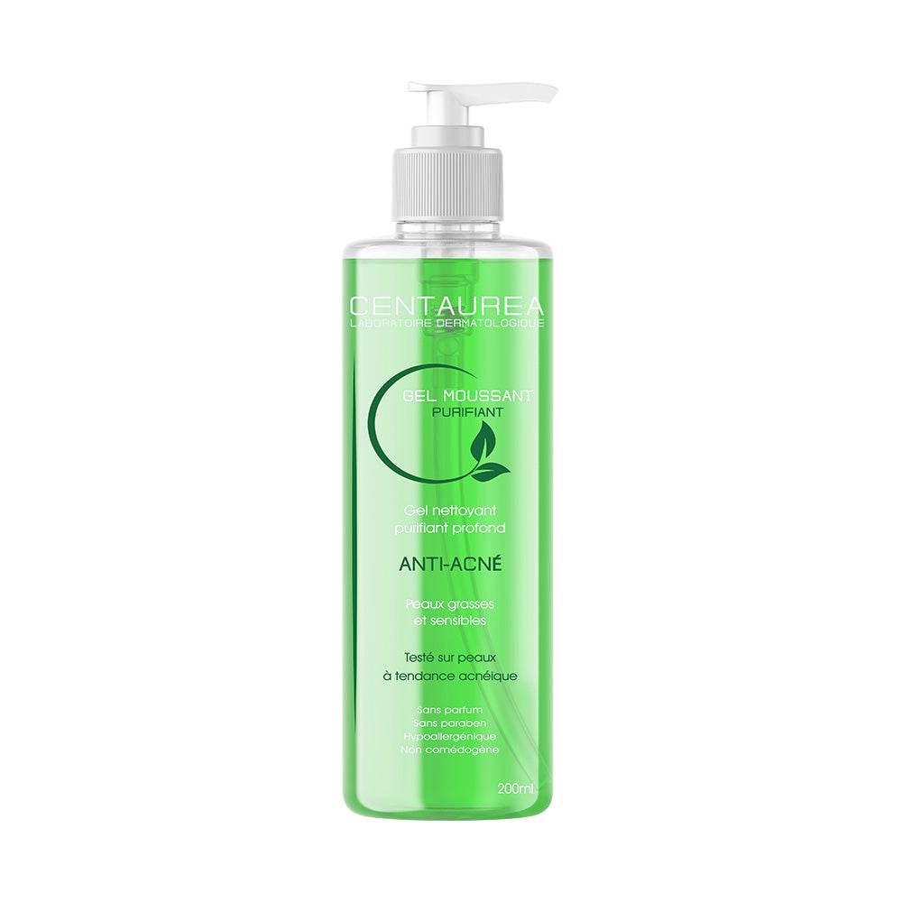 Centaurea-Gel-Moussant-Purifiant-Anti-Acne-200mlnova-parapharmacie-maroc Centaurea Gel Moussant Purifiant Anti-Acne 200ml – Image 1